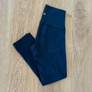 Lululemon Wunder Under Crop, Size 2, Nocturnal Teal